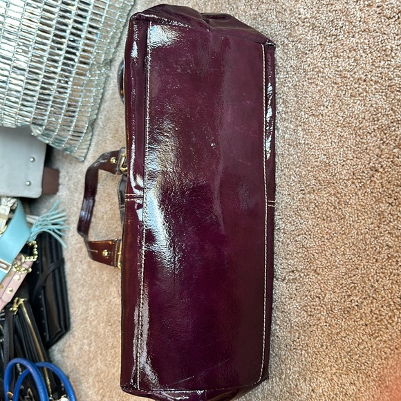 Plum patent Dooney and Burke tote - Picture 3 of 7